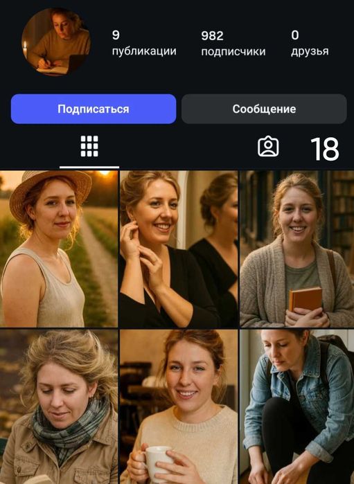 Женский аккаунт Инстаграм / Instagram accounts woman