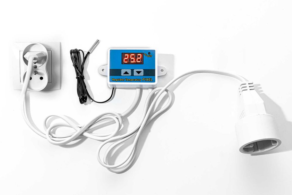 Przewód Kabel Grzejny Grzewczy 50W Regulator Temperatury do INKUBATORA