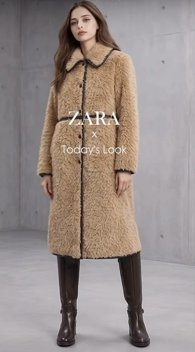 Пальто дублянка Zara Limited edition