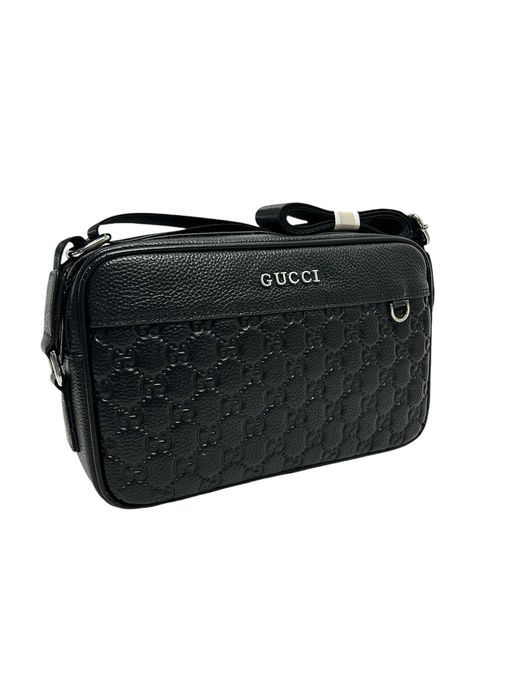 Чоловіча сумка Gucci через плече шкіряна messenger  | гучі клатч месенджер