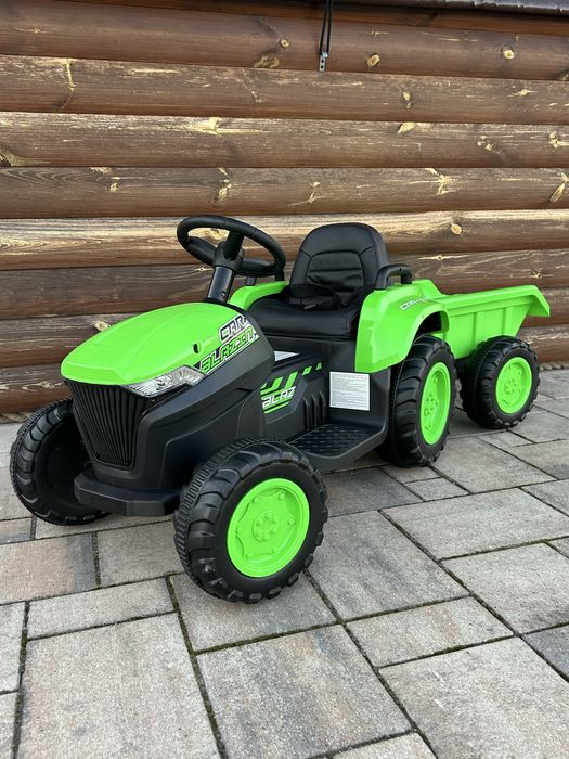 Traktor na akumulator z Przyczepką Pilot 12V Miękkie koła EVA