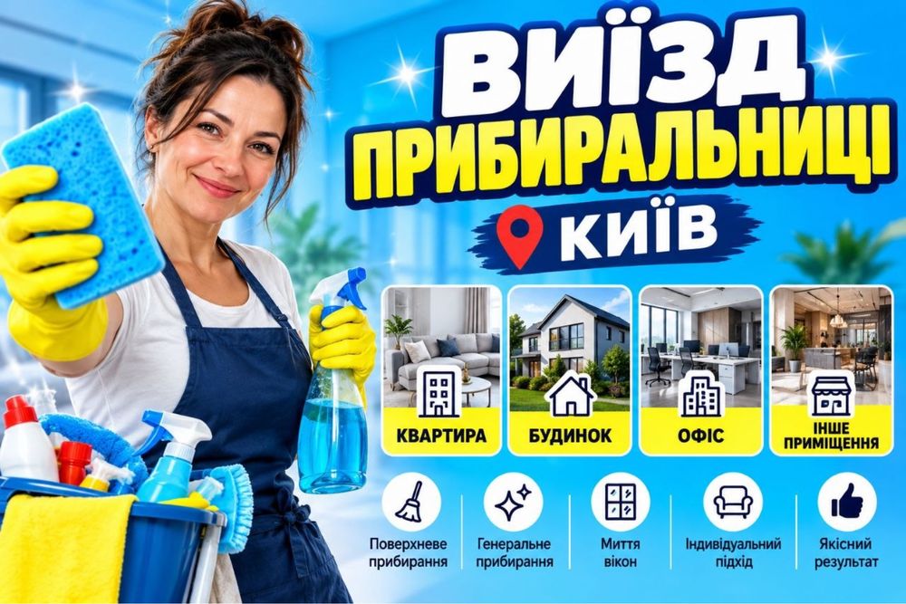 Виїзд прибиральниці у Києві