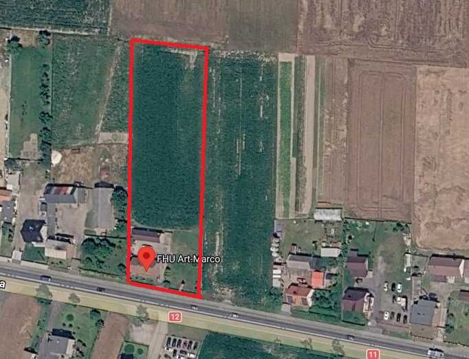 Działka budowlano-usługowa 5200 m2 przy DK nr 11/12