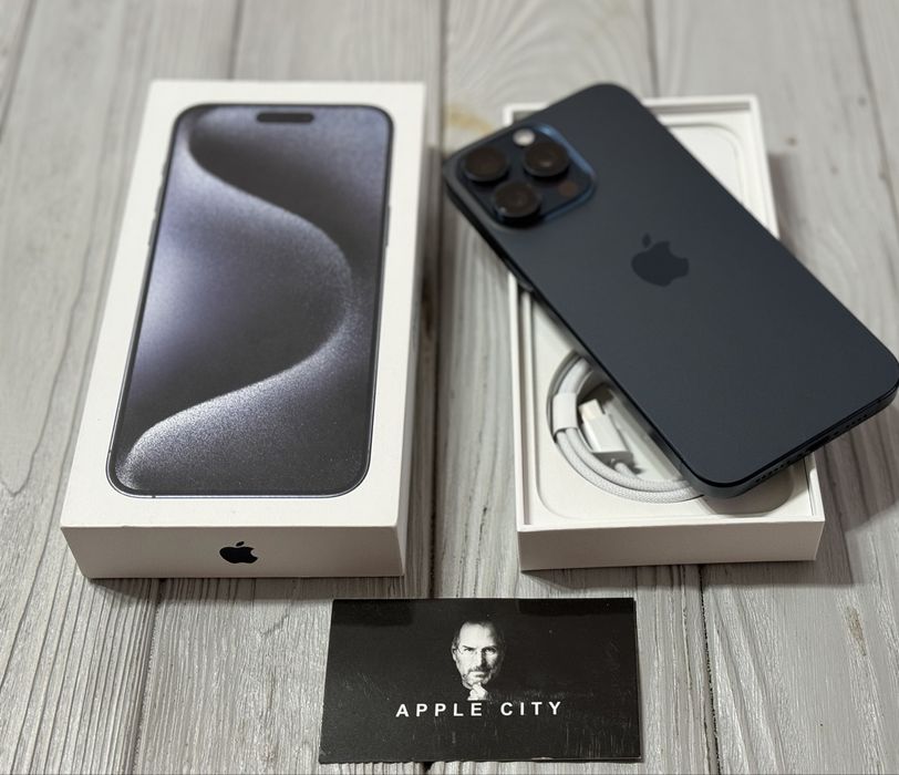 Гарний IPhone 15 Pro Max 512 Gb Blue Titanium Гарантія Магазин+обмін
