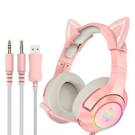 Продам Нові Навушники ONIKUMA Gaming CAT with RGB K9 3.5mm pink рожеві