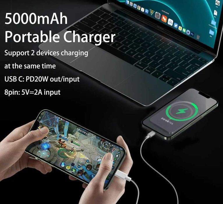 Mini power bank Magnético.