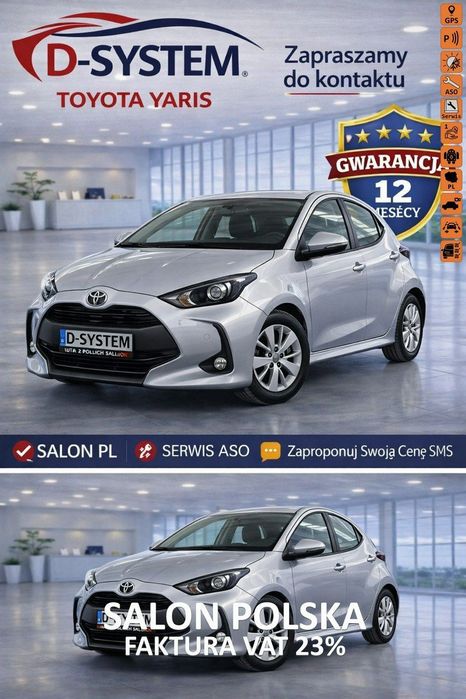 Toyota Yaris 2023 Yaris Salon Polska 1Właściciel SUPER STAN Gwarancja ASO PL