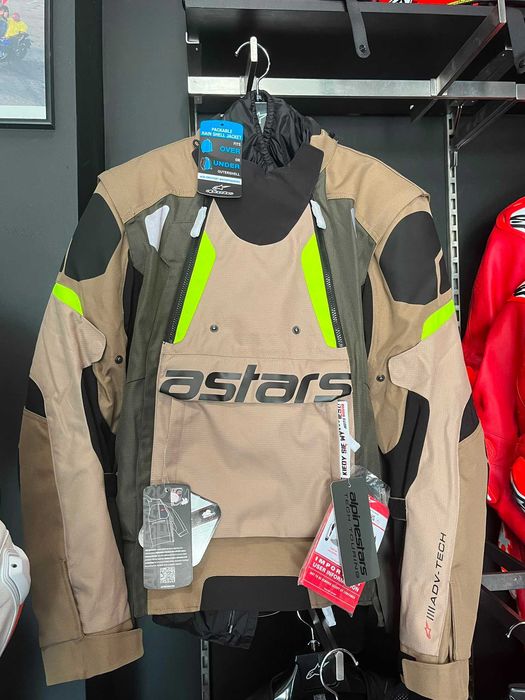 Kurtka Tekstylna Alpinestars HALO DRYSTAR Dark Khaki/Sand/Fluo Yellow !Pytaj o dostępność!
