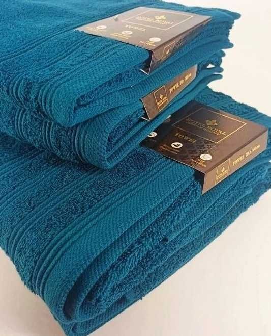 Komplet ręczników turkusowych ręczniki premium 2+2 ręcznik na prezent