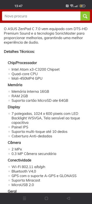 Tablet Asus ZenPad
