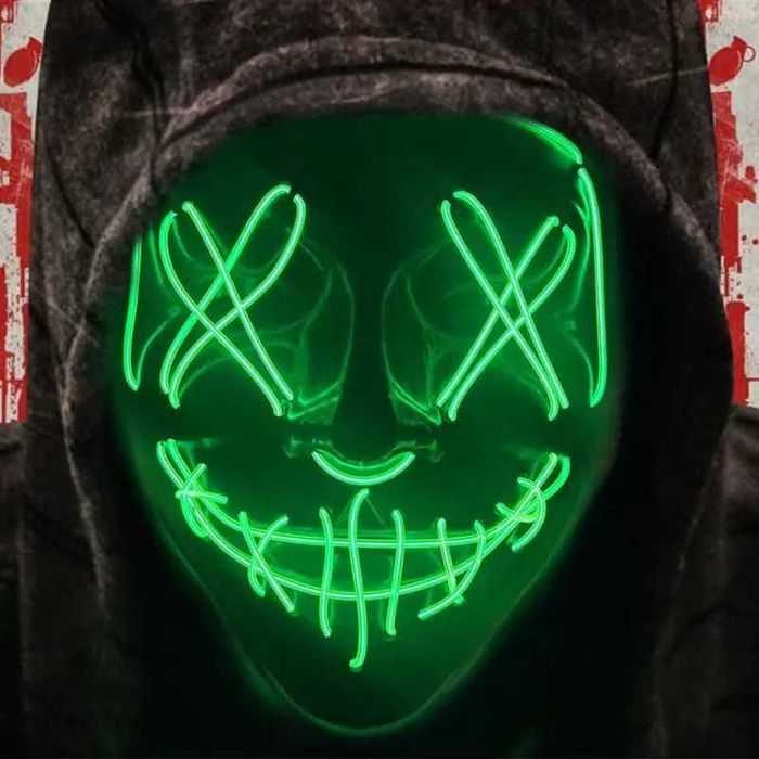 Świecące maski Halloween