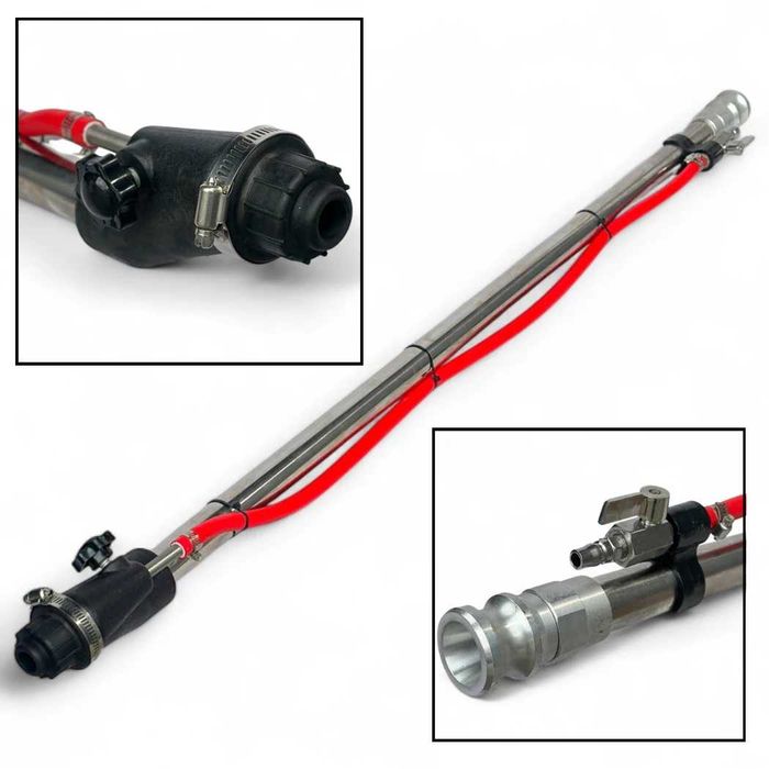 Пістолет для штукатурної станції DN25 120 см, з пережимним клапаном