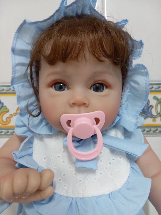 BONECA NOVA REBORN CILICONE MACIO e Corpo em Tecido. Bebé, Casa,Brincar,Quarto.
