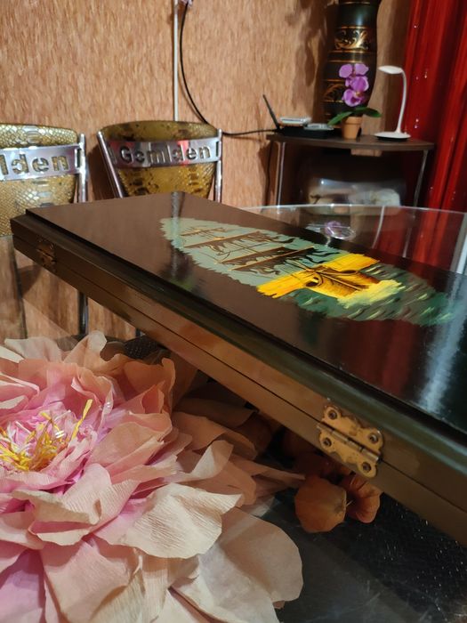 Большой деревянный игровой набор нарды  ИТК 60х54 см.