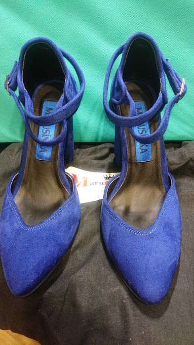 Туфлі сині, індивідуальний пошив, грузинське виробництво