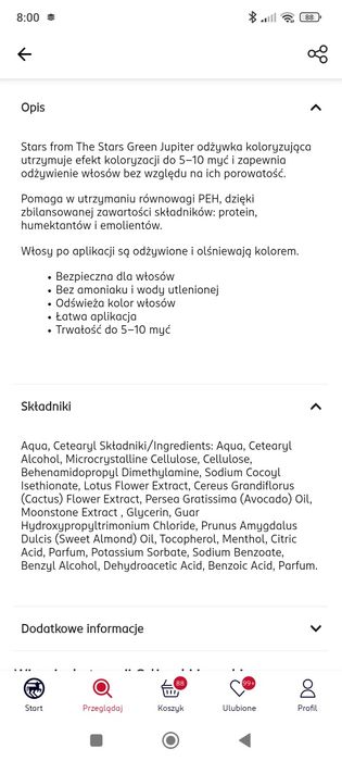 3 sztuki -Odżywki koloryzujące do włosów Green Jupiter