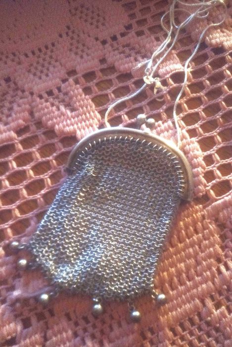 Antyczna torebka Chatelaine srebro