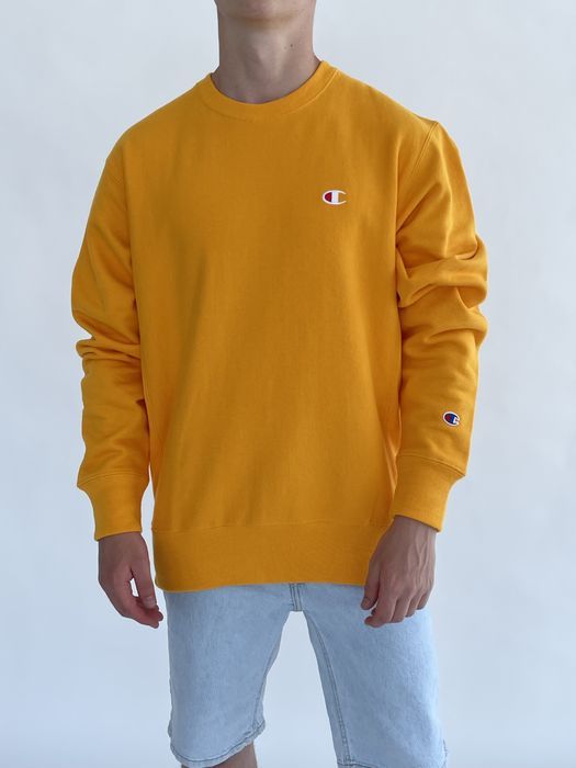 Оригінал! Світшот Champion жовтий розміру М (L) Новий з бірками!