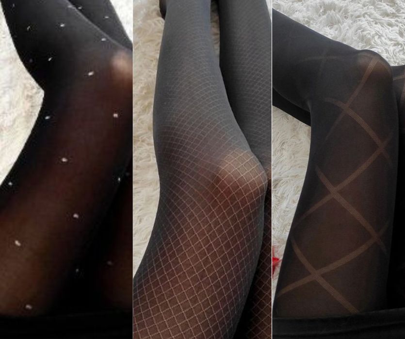 Rozmiar 5- XL  rajstopy wzorzyste