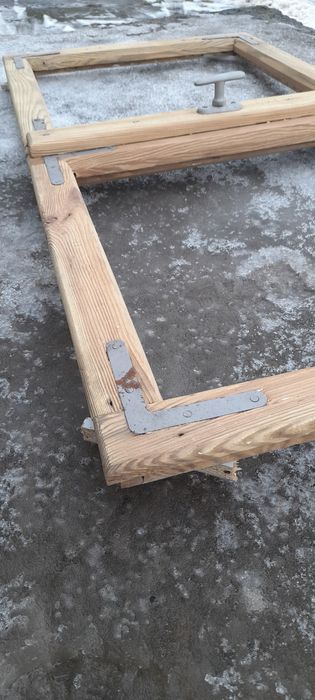 Okno ramy drewniane z 1940r. Lustro, obraz, loft czyste drewno