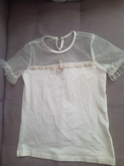 Bluzka dziewczęca biała 146