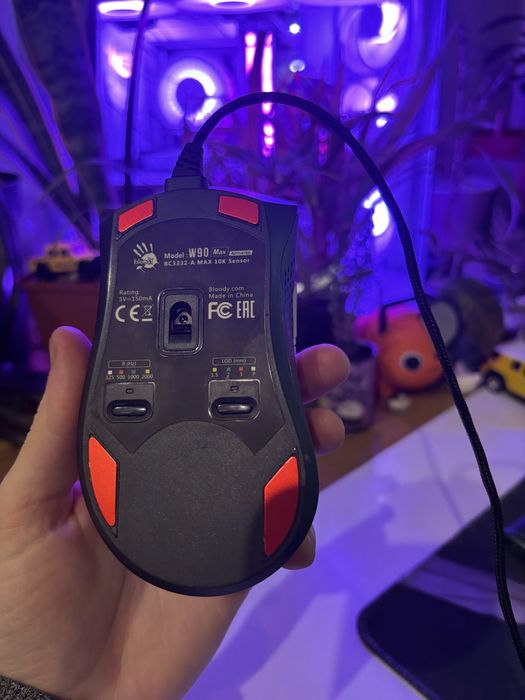 Миша A4Tech Bloody W90 Max USB Panda White