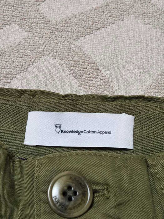 Штани Knowledge Cotton Apparel | Хакі | Котон | XXS | Нові