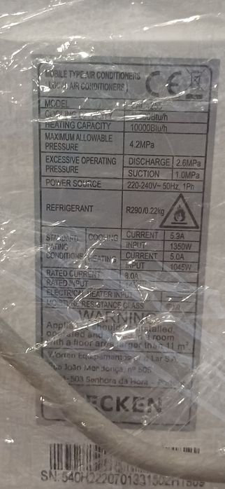 Ar condicionado portátil