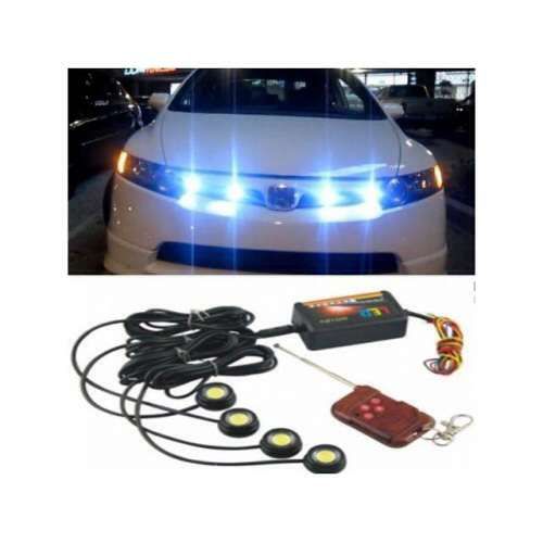 Денні ходові вогні-строби ДХО, стробоскоп 2 в 1 4 діода