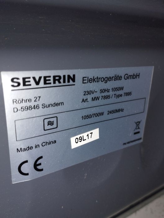 Мікрохвильовка Severin 700 w
