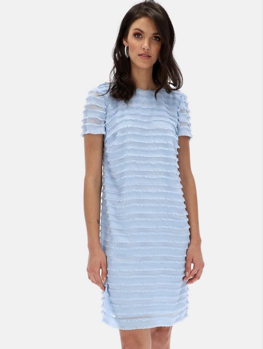 Elegancka sukienka midi z frędzlami L'AF Rebeca, S