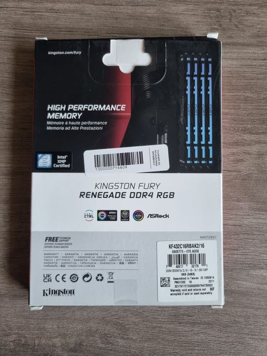 RAM — Kingston Fury Renegade DDR4 16GB 2x8 3200MHz CL16