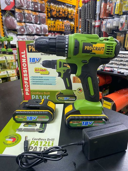 Шуруповерт на 2 акумулятора 18 Вольт