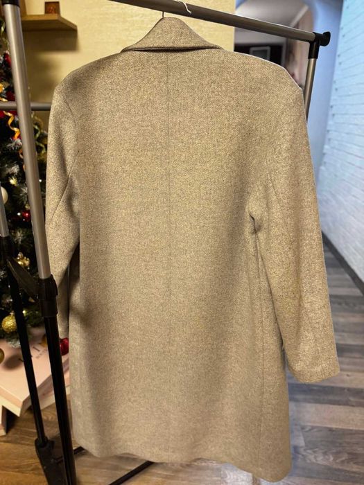 Пальто сіре шерстяне MANGO (MNG)