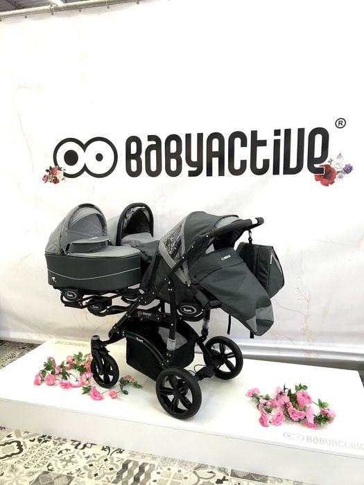 Trippy Babyactive 3w1. 3xGondola 3xSpacerówka 3xFotelik Dla Trojaczków