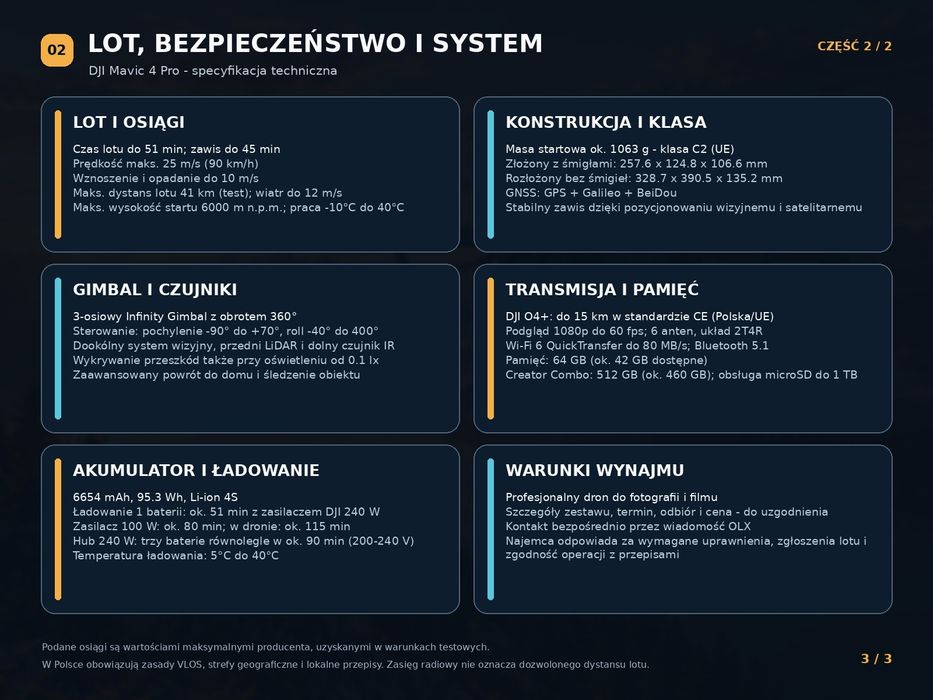 Wynajem drona dji maveric 4 pro