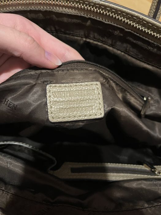 Skórzana beżowa torebka typu shopper Wittchen