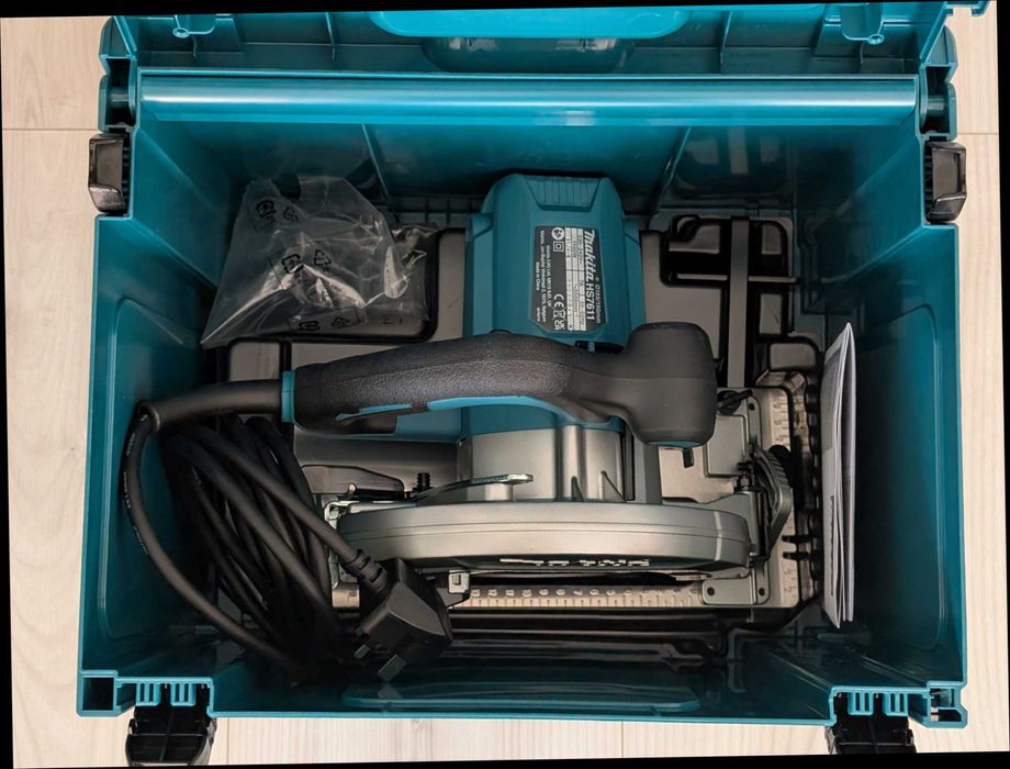 Makita HS7611J pilarka ręczna 1600W 185 mm + walizka, nowa