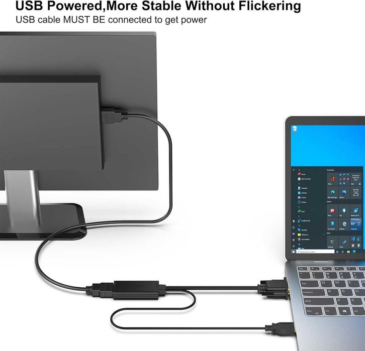 BENFEI Adapter VGA na HDMI, konwerter 1080P OUTLET