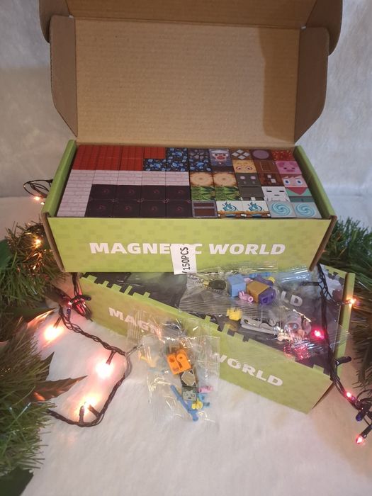 Магнітний конструктор Майнкрафт/Minecraft з фігурками 150 блоків