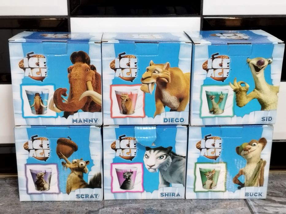 Kubek kolekcjonerski "Epoka Lodowcowa" / 2015 / Zestaw - 6 szt