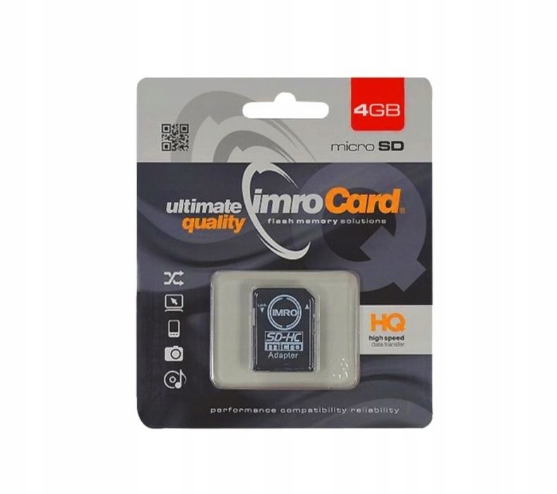 Karta pamięci 4GB microSDHC kl. 10 + adapter Nowa Warto