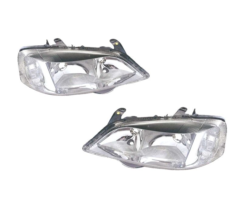 FARÓIS OPTICAS PARA OPEL ASTRA G 98-04 FUNDO CROMADO