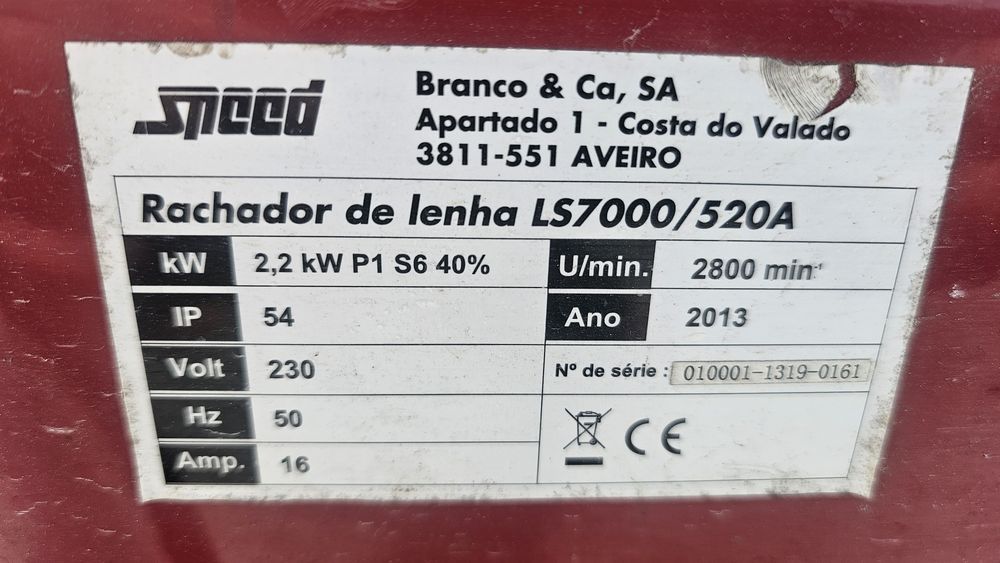 Rachador lenha 7Ton Electrico