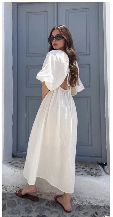 H&M premium роскошное макси-платье из хлопка