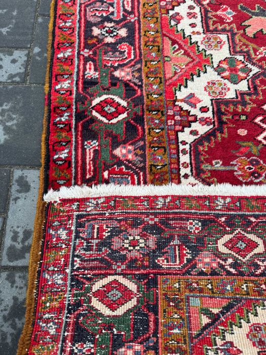 Heriz Irański Dywan Ręcznie Tkany Wełniany 410x150