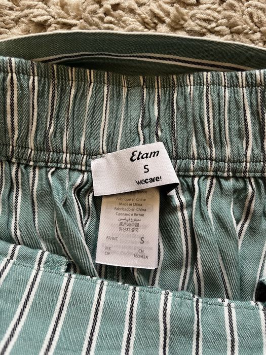 Spodenki szorty od piżamy piżama w paski zielone rozmiar S ETAM