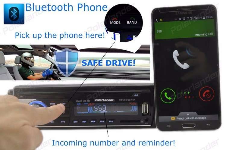 Auto Radio Bluetooth, Fm, AUX, USB, Cartão memoria