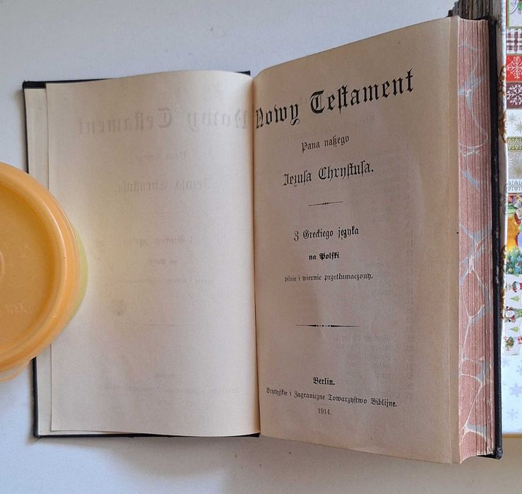 Nowy Testament i Psalmy 1914 gotyk - rzadkość