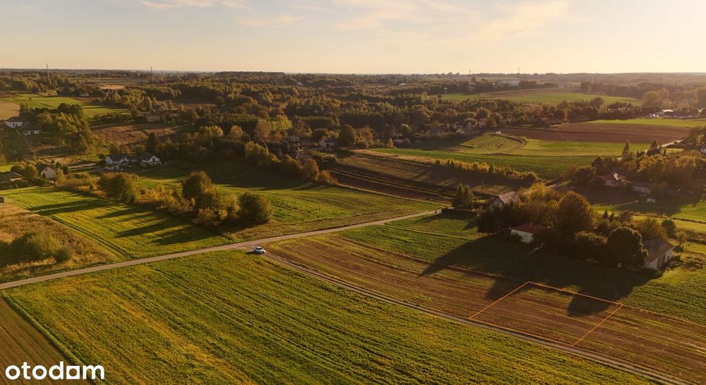 Działka 1327 m², Uniszowice k. Lublina, asfalt, prąd, piękny widok